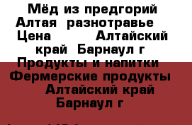 Мёд из предгорий Алтая (разнотравье) › Цена ­ 350 - Алтайский край, Барнаул г. Продукты и напитки » Фермерские продукты   . Алтайский край,Барнаул г.